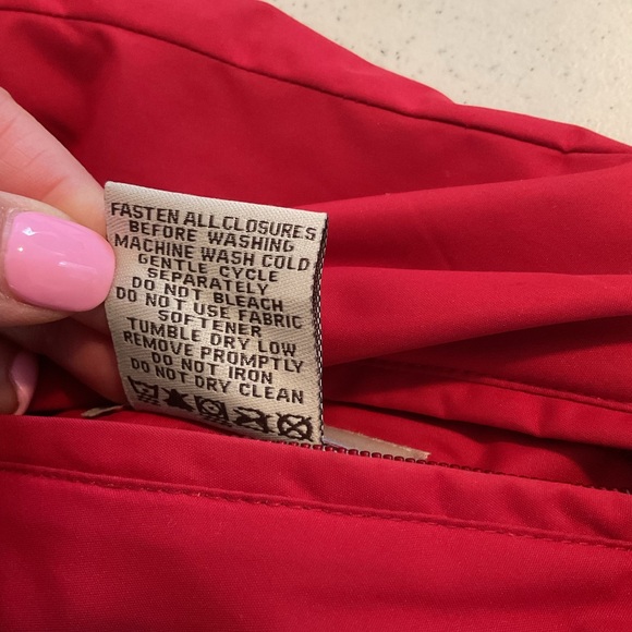 Women’s Red/Black Hooded Reversible Waterproof Anorak Jacket M - Picture 6 of 12